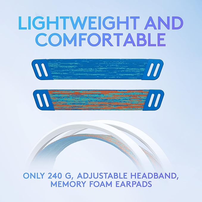 Logitech G335 Wired Gaming Headset, with Flip to Mute Microphone, 3.5mm Audio Jack, Memory Foam Earpads, Lightweight - White