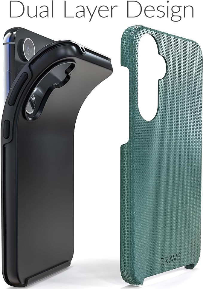 Crave Dual Guard Compatible with Samsung Galaxy S23 FE Case - Shockproof Protection with Dual Layer Design, Forest Green
