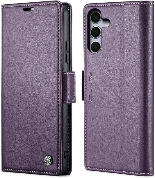 SINIANL for Samsung Galaxy S25 Plus Wallet Case with RFID Blocking, S25 Plus Case Wallet for Men Women with Card Holder Magnetic Clasp Kickstand Leather Book Folio Case for Galaxy S25 Plus Purple