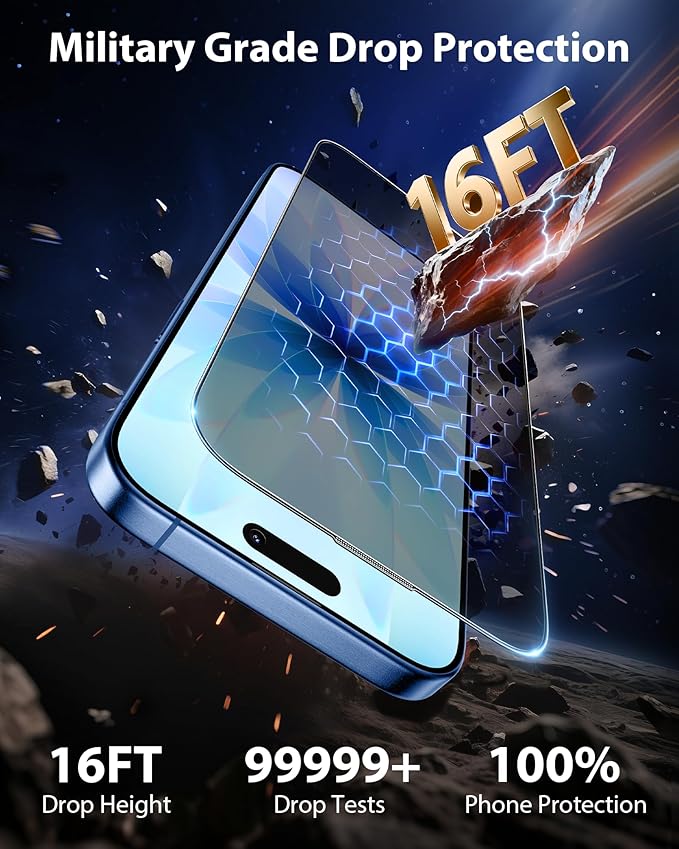 Mkeke for iPhone 17 Privacy Screen Protector 3 Pack, 25° Anti Spy & Auto Installation Privacy Screen Protector 9H+ Hardness Full Edge Coverage Tempered Glass for iPhone 17 6.3 inch 2025