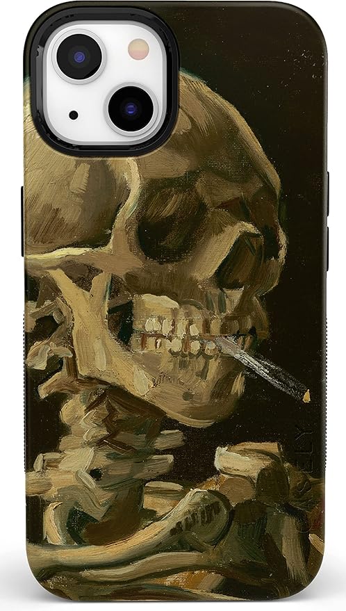 Casely iPhone 14 Case | After Hours | Van Gogh Skeleton | Compatible with MagSafe | Bold Protective Design