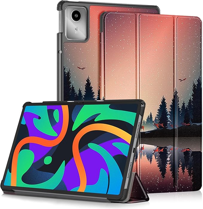 Case Compatible with Lenovo Tab M11 2023 TB-330FU / Lenovo Xiaoxin Pad 2024 TB-331FC 11 Inch Tablet,Slim Lightweight Trifold PC Cover with Auto Wake/Sleep Function,Dusk