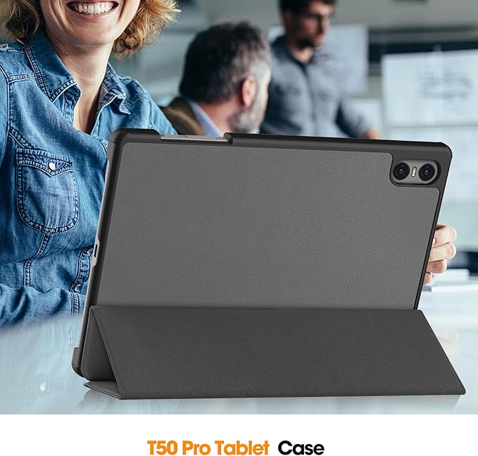 Case for TECLAST T50 Pro 11 inch Tablet, Folding Folio Ultra-Thin PU Leather Stand Case Cover for Teclast T50 Pro Gray