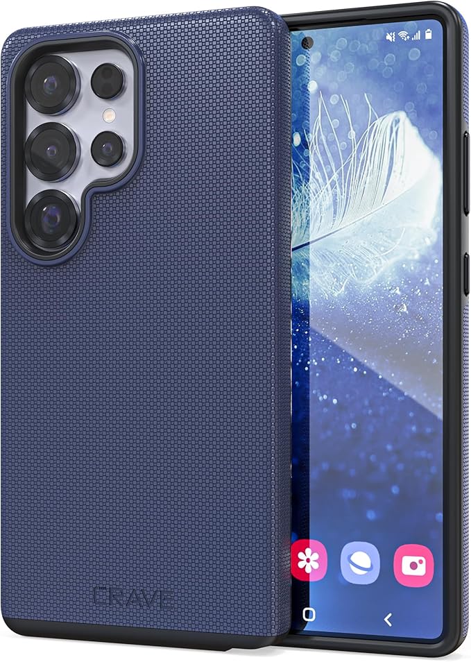 Crave Dual Guard Compatible with Samsung Galaxy S25 Ultra Case, Shockproof Protection Dual Layer Case for Samsung Galaxy S25 Ultra - Navy