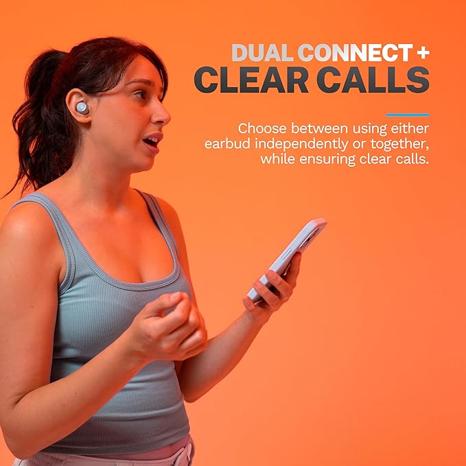 JLab Go Air Pop+ True Wireless Bluetooth Earbuds in Light Blue Plus Cloud Foam Mnemonic Earbud Tips