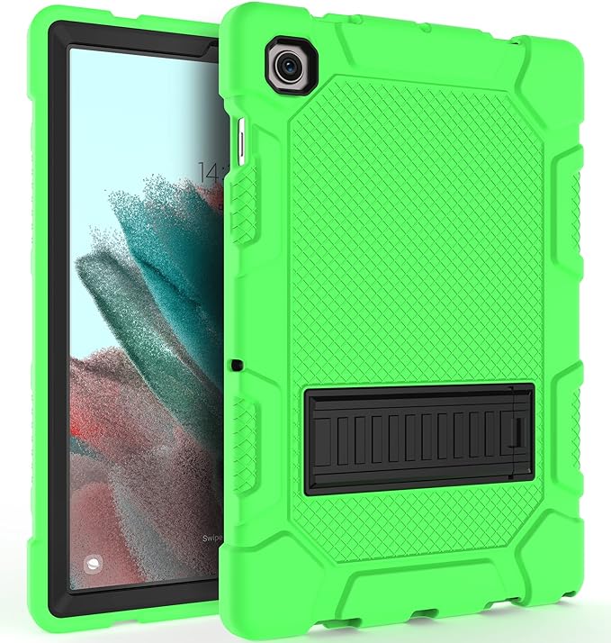 Rantice Case for Samsung Galaxy Tab A8 10.5 Inch 2022 (SM-X200/X205/X207), Hybrid Shockproof Rugged Drop Protection Cover with Kickstand for Samsung Galaxy Tab A8 10.5 Inch (Green+Black)