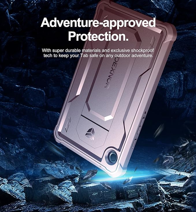 Dexnor Case for Samsung Galaxy Tab A9 8.7 Inch 2023, [Built in Screen Protector & Kickstand] Heavy Duty Shockproof Full Body Protective Cover for Galaxy Tab A9 Case-Pink