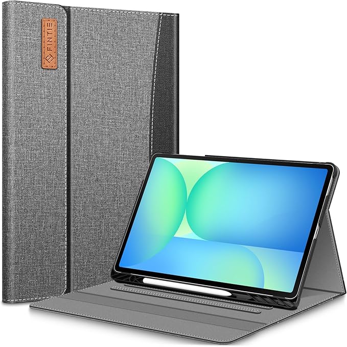 Fintie Case for Samsung Galaxy Tab S10 FE Plus 13.1 Inch 2025 Model (SM-X620/X626) with Built-in S Pen Holder, Multiple Angle Portfolio Business Cover with Pocket Auto Sleep/Wake, Gray
