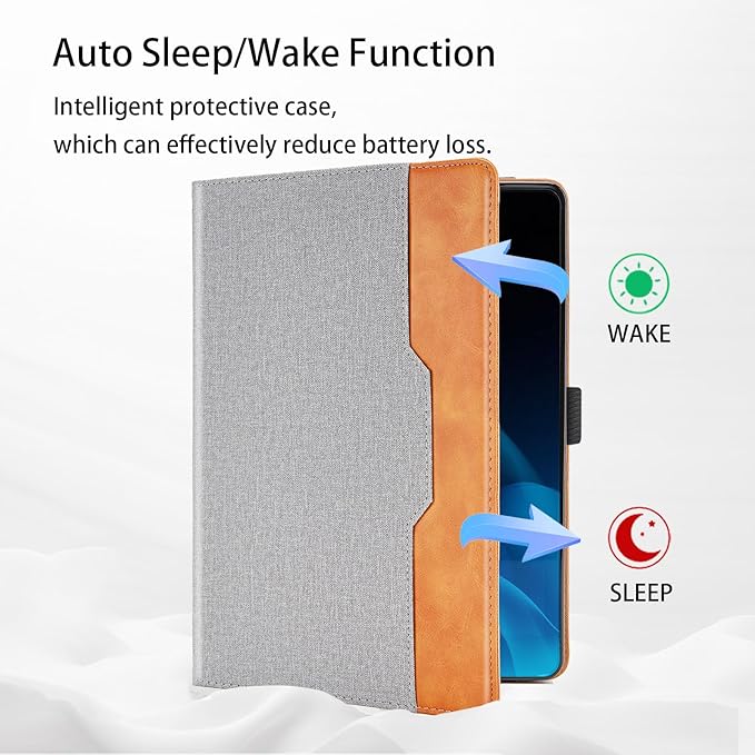 Case for Samsung Galaxy Tab S10 Lite/ S10 FE/ S9 FE 5G 10.9 Inch/Tab S9 11 Inch, PU Leather with Built-in S Pen Holder Magnetic Multi-Angle Stand Cover for Man,Woman,Black