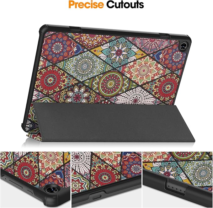 Portable Electronic Device Cover for TECLAST T50 11.0 inch Tablet, Ultra-Thin PU Leather Stand Case, Multi-Angle Viewing, Corner Protection, Mandala