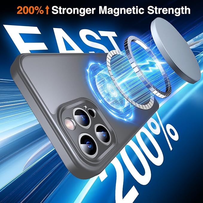 360° O-Ring MagStander for iPhone 12 Pro Max Case with Magnetic Kickstand Ring Holder [Compatible with MagSafe][360°Rotate Stand][Military Shockproof] iPhone 12 Pro Max Phone Cover Grey