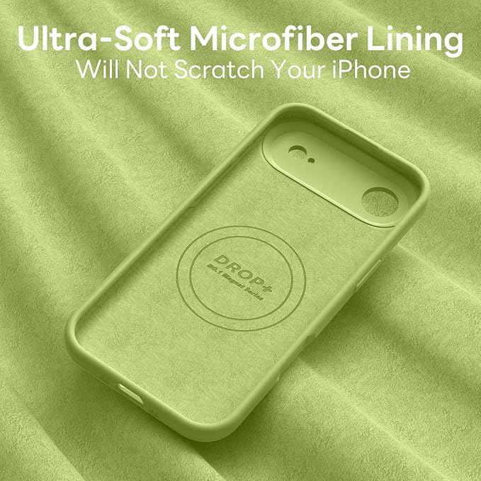 Vooii Magnetic Compatible with iPhone Air Case (Compatible with Magsafe) (Upgraded Camera Protection) Liquid Silicone Shockproof Full Body Protective Phone Cover for Women Men, Cedar Green, 6.5"