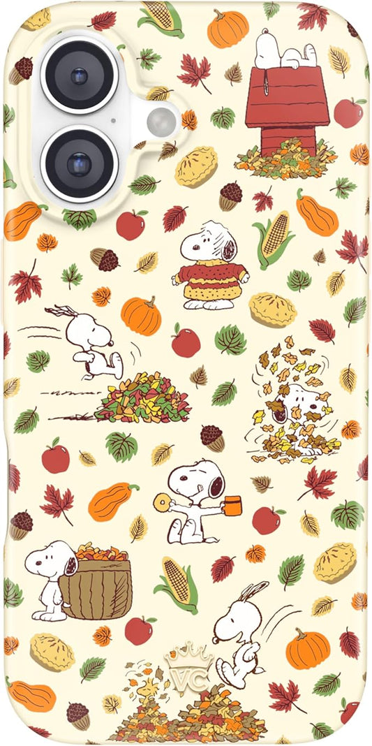 VELVET CAVIAR Case for iPhone 17 | Compatible with MagSafe | 10ft Drop Tested | Protective Fall Season Cases | Snoopy Autumn Leaves