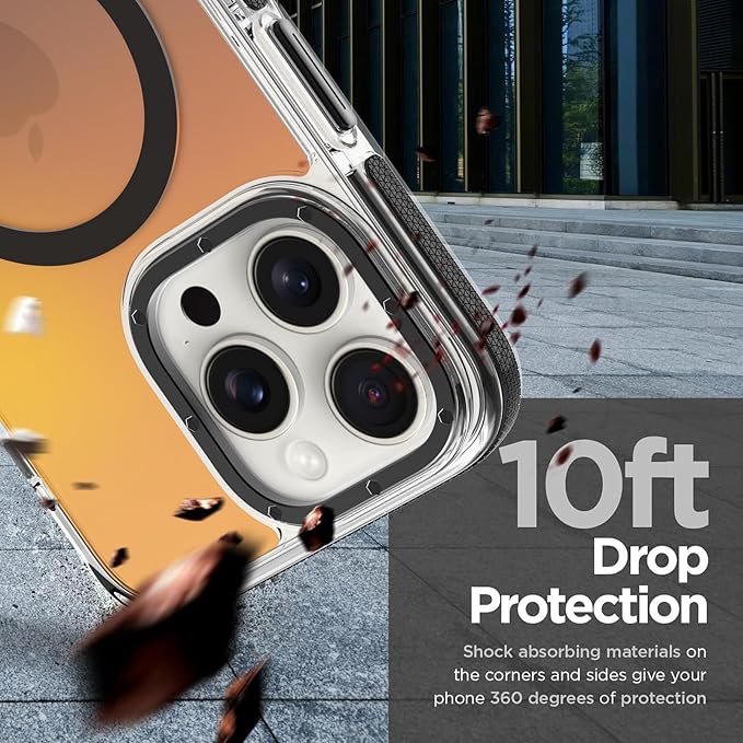 MOWIME Magnetic Case for iPhone 16 Pro Max [Compatible with Magsafe] [Cute Fashion Fluorescent Design] [1 Screen Protector] Slim Translucent Matte Case for iPhone 16 Pro Max 6.9" 2024, Black