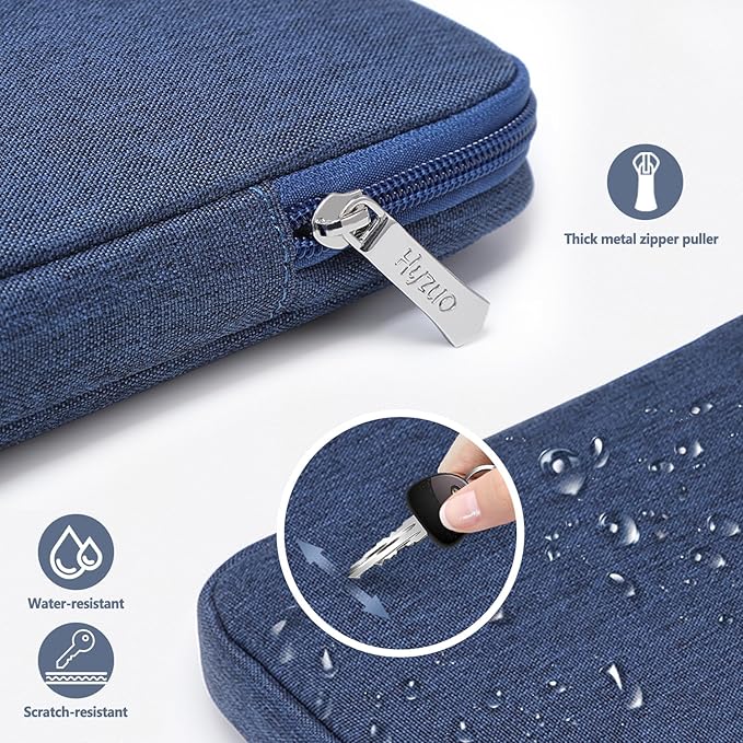 HYZUO 15-16 Inch Laptop Sleeve Bag Set for MacBook Pro 16 M4/M3/M2/M1 Pro/Max, 15" Surface Book, Notebook Case for 15" 15.6" HP Dell Lenovo ThinkBook Asus Acer Samsung Huawei, Navy Blue