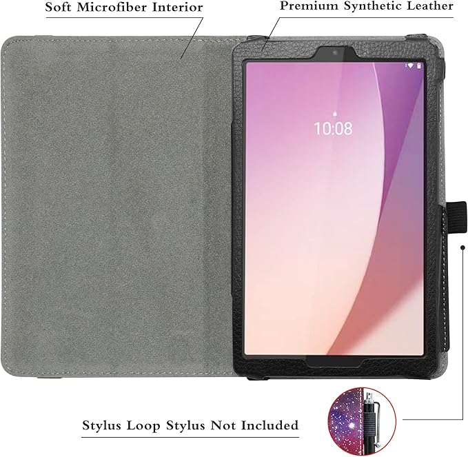 Bige for Lenovo Tab M8 4th Gen Case,PU Leather Folio 2-Folding Stand Cover for Lenovo Tab M8 (4th Gen) TB-300FU 8" Tablet(Only fit Lenovo TB-300FU),Galaxy