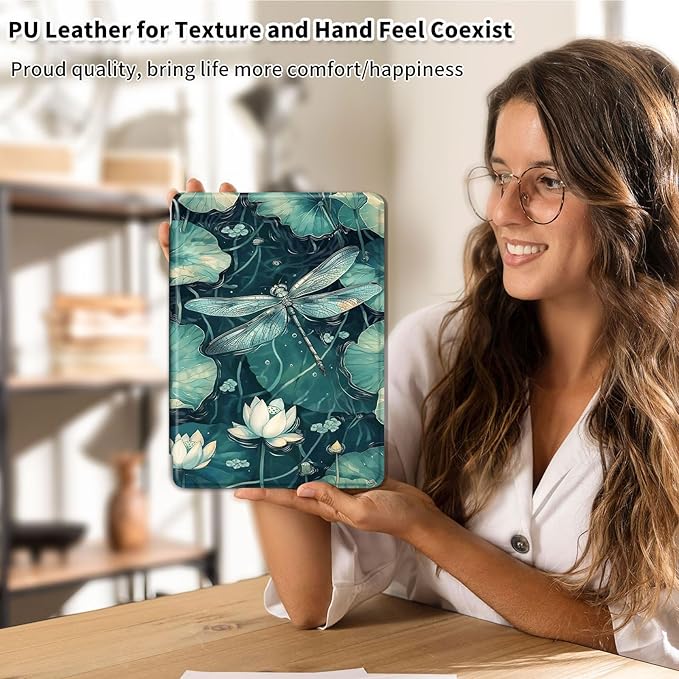 Case for Samsung Galaxy Tab S10 FE / S9 FE 5G 10.9 inch & Tab S9 11 inch, PU Leather 360° Rotating Stand Cover, Auto Sleep/Wake, Folio Smart Protective Cover, Dragonfly 2