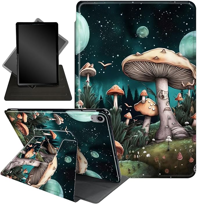 Case for Lenovo Tab P11 Plus Case 2021 (TB-J616F / J616X), 360 Degree Rotating Folding Stand,with Auto Sleep/Wake Case for Lenovo Tab P11 11” 2020 (TB-J606F TB-J606X),Mushroom Forest