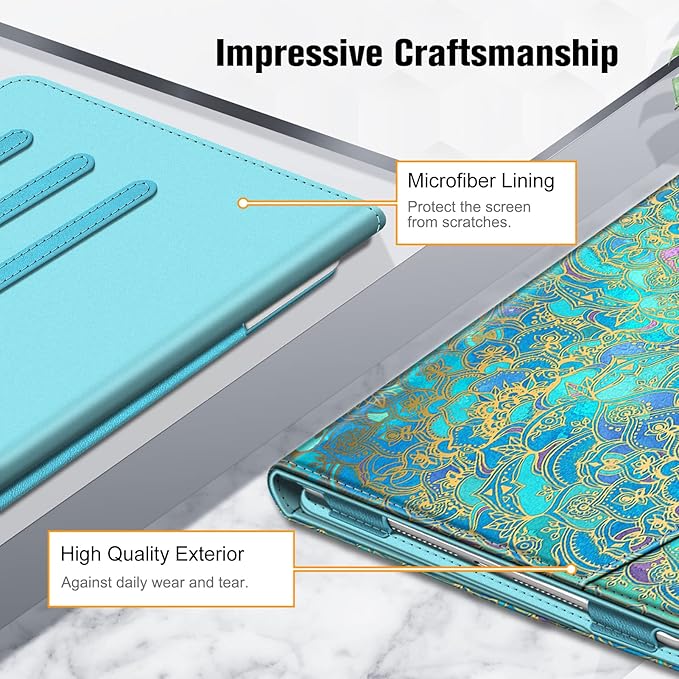 Fintie Case for iPad 9th / 8th / 7th Generation (2021/2020/2019) 10.2 Inch - [Corner Protection] Multi-Angle Viewing Stand Cover with Pocket & Pencil Holder, Auto Sleep Wake, Shades of Blue