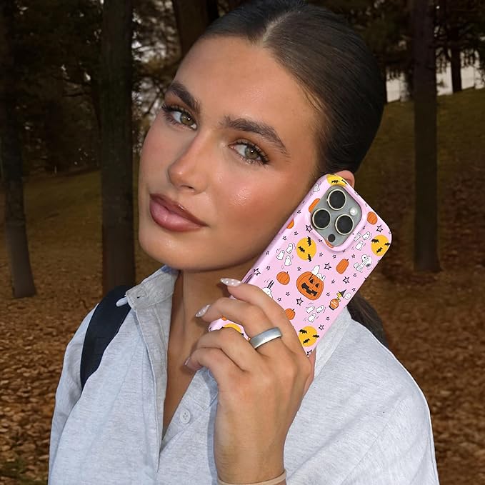 VELVET CAVIAR Case for iPhone 17 Air | Compatible with MagSafe | 10ft Drop Tested | Protective Designer Cases | Pink Pumpkin Snoopy