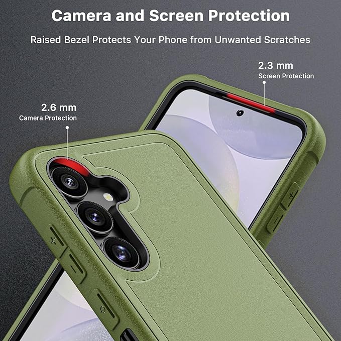 M MYBAT PRO Maverick Series for Samsung Galaxy S25 Plus Case with Belt Clip Holster, 6.7 inch, Heavy Duty Military Grade Drop Protective Case with 360° Rotating Stand (No Screen Protector) Army Green