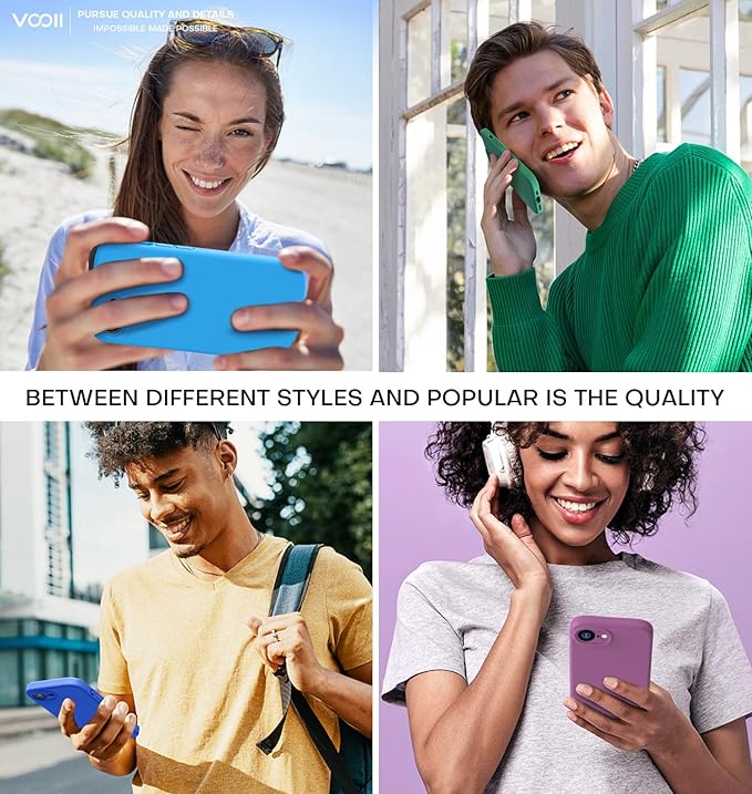 Vooii Compatible with iPhone 16e Case, Liquid Silicone Upgrade [Camera Protection] [Soft Anti-Scratch Microfiber Lining] Shockproof Phone Case for iPhone 16e 6.1 inch - Klein Blue