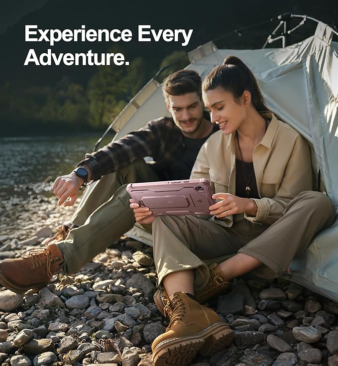 Dexnor Case for Samsung Galaxy Tab A9 8.7 Inch 2023, [Built in Screen Protector & Kickstand] Heavy Duty Shockproof Full Body Protective Cover for Galaxy Tab A9 Case-Pink