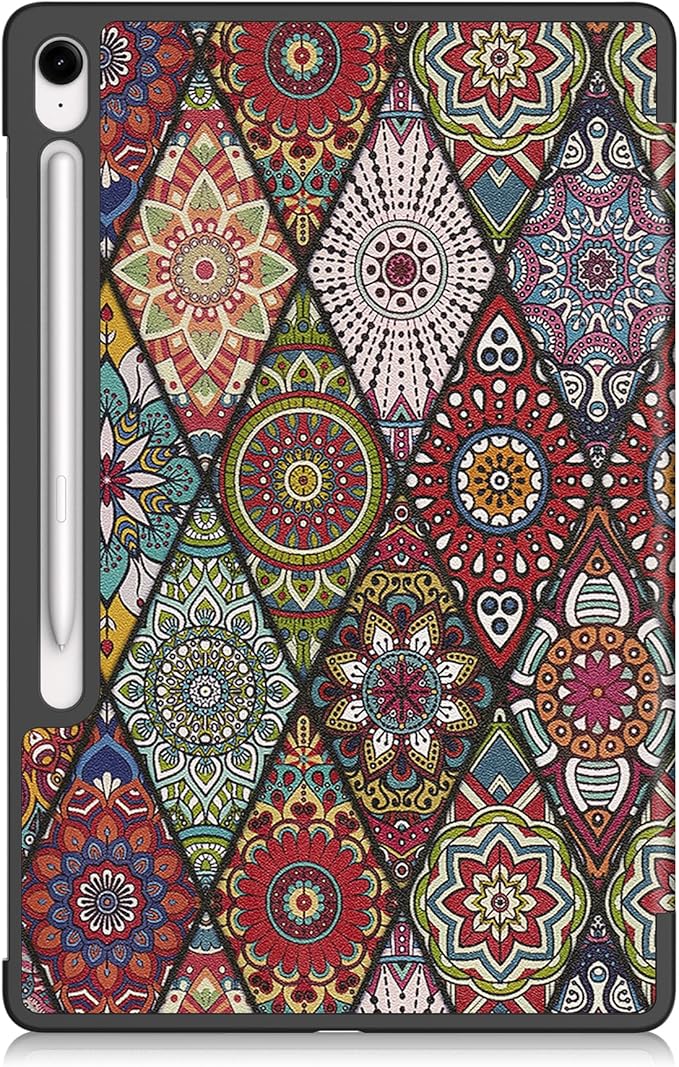 Smart Case for Samsung Galaxy Tab S10 FE+ / S10 FE Plus 13.1 Inch 2025, Ratesell Lightweight Trifold Stand Smart Case Cover with Auto Wake/Sleep Mandala