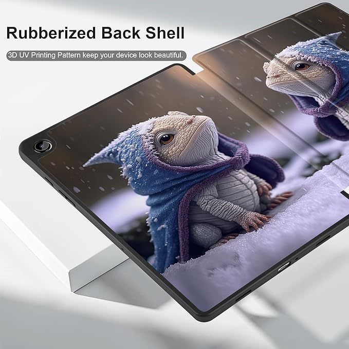 MEEgoodo Case for Samsung Galaxy Tab A9 Plus 11 inch Cover 2024 2023 with S Pen Holder, A9+ Smart Tablet Cases with Leather Trifold Stand+Soft TPU Back Shell+Smart Auto Wake/Sleep, Cute Dragon Cub