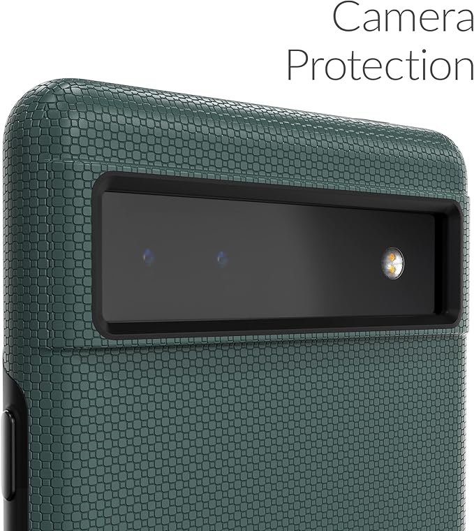 Crave Dual Guard for Google Pixel 6a Case, Shockproof Protection Dual Layer Case for Google Pixel 6a - Shaded Spruce Forest Green