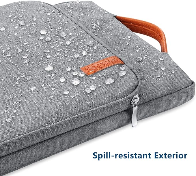 16 15.6 15.4 15 Inch Laptop Sleeve Compatible with MacBook Pro 16/15/ Surface Laptop 15/ Surface Book 2 15, Shockproof Protective Case Carrying Bag, Chromebook Dell HP Lenovo Asus - Gray