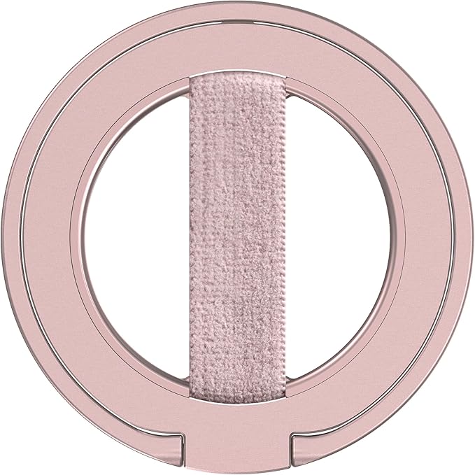EWA MagOne Ultra for Magsafe Phone Grip Kickstand [Replaceable Elastic Finger Loop], Mag Safe Ring Holder Stand, Two-Sided Magnetic Phone Accessories for iPhone 17,16,15,14,13,12 Pro/Max/Plus-RoseGold
