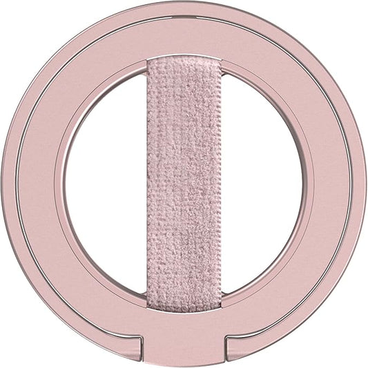 EWA MagOne Ultra for Magsafe Phone Grip Kickstand [Replaceable Elastic Finger Loop], Mag Safe Ring Holder Stand, Two-Sided Magnetic Phone Accessories for iPhone 17,16,15,14,13,12 Pro/Max/Plus-RoseGold