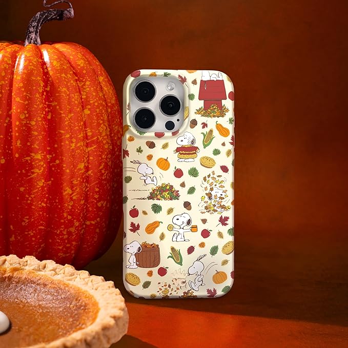 VELVET CAVIAR Case for iPhone 17 | Compatible with MagSafe | 10ft Drop Tested | Protective Fall Season Cases | Snoopy Autumn Leaves