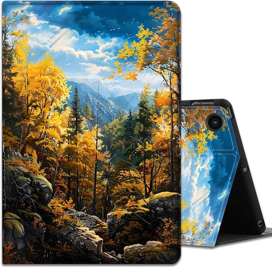 Case for Samsung Galaxy Tab A9+ 11 Inch 2023 Release (SM-X210/X216/X218), Adjustable Stand Auto Wake/Sleep Smart Case for Galaxy Tab A9 Plus Tablet - Mountain Forest
