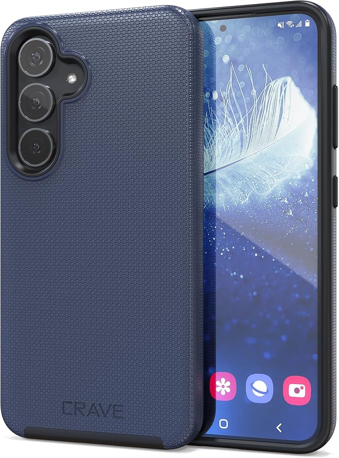 Crave Dual Guard for Samsung Galaxy S24 Case, Shockproof Protection Dual Layer Case for Samsung Galaxy S24 - Navy