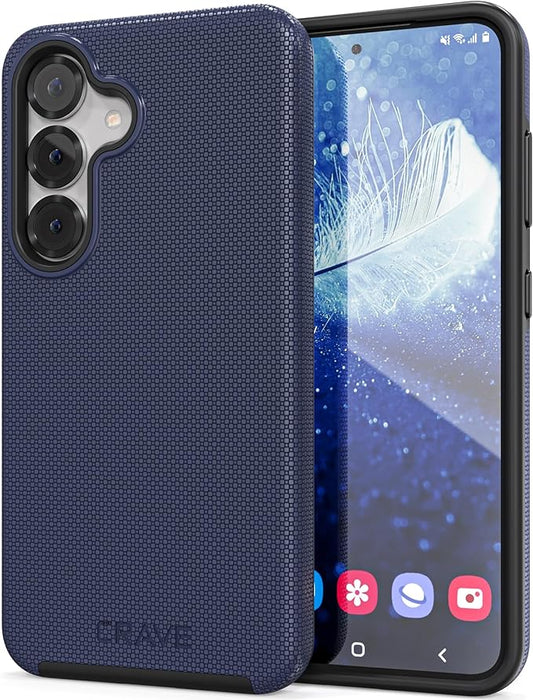 Crave Dual Guard Compatible with Samsung Galaxy S25 Case, Shockproof Protection Dual Layer Case for Samsung Galaxy S25 - Navy