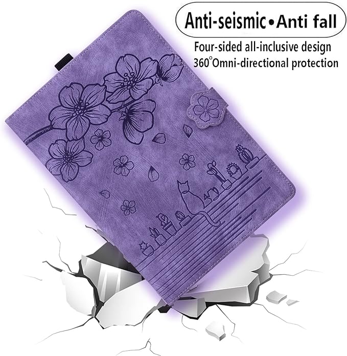 Lenovo Tab M11 / K11 LTE 11" Tablet Case - PU Leather with Pen Holder, Magnetic Cover Folio Stand - Purple