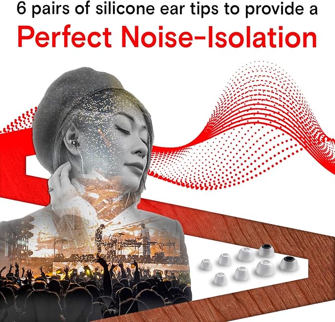 Symphonized Wired Earbuds with Microphone 3.5mm — Noise Isolating Headphones with Wire, Earphones Wired, Headphones with Microphone for Computer, Ear Phones Android Electronics, Natural Wood (White)