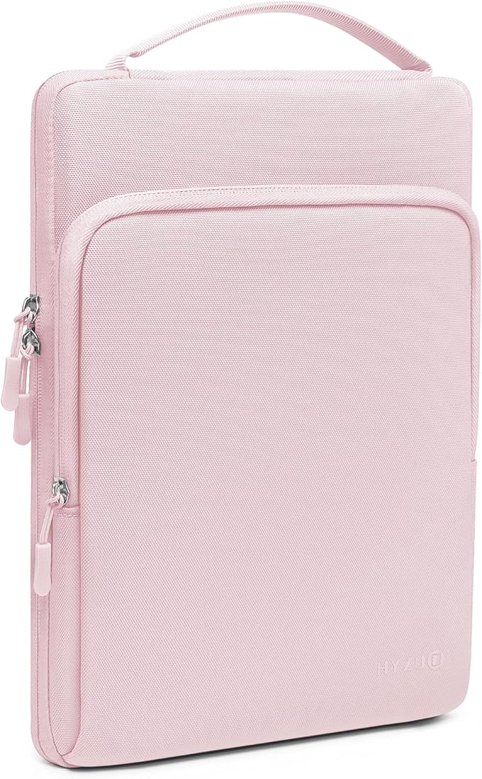 HYZUO 15-16 Inch Laptop Bag Sleeve for MacBook Pro 16 M4 M3 M2 M1 2025-2019, 15" Surface Book, Notebook Case for 15" 15.6" Dell HP Lenovo ThinkBook Asus Acer Samsung Huawei, Pale Pink