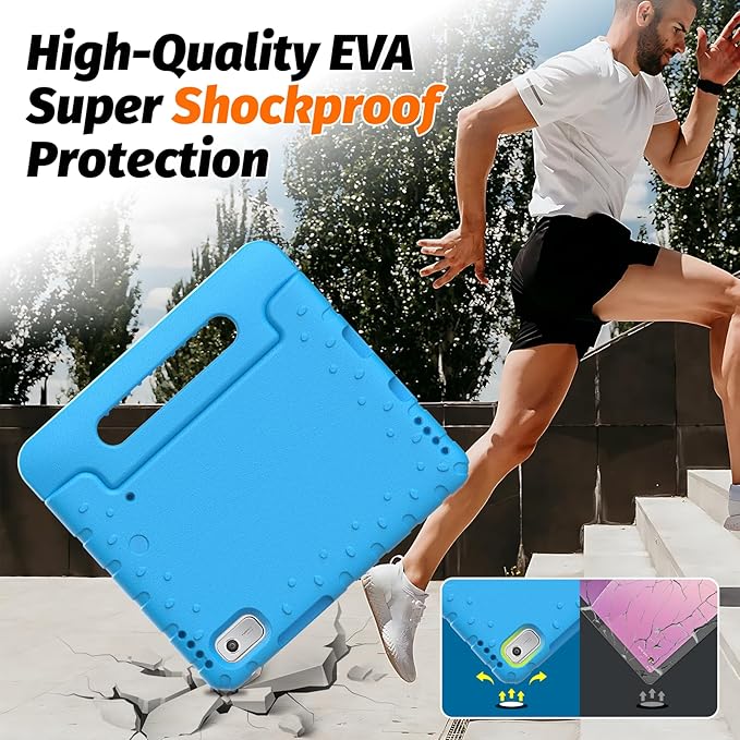 for Lenovo Tab M9 Case, New Kids Heavy Duty Cover with Convertible Handle Stand for Lenovo Tab M9 9.0 Inch 2023, Blue