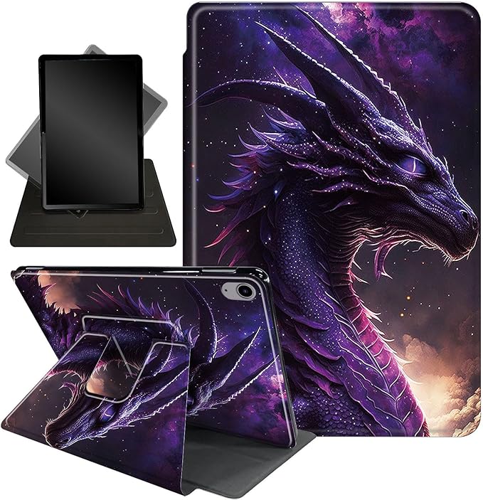 Case for Lenovo Tab P11 Plus Case 2021 (TB-J616F / J616X), 360 Degree Rotating Folding Stand,with Auto Sleep/Wake Case for Lenovo Tab P11 11” 2020 (TB-J606F TB-J606X),Purple Dragon