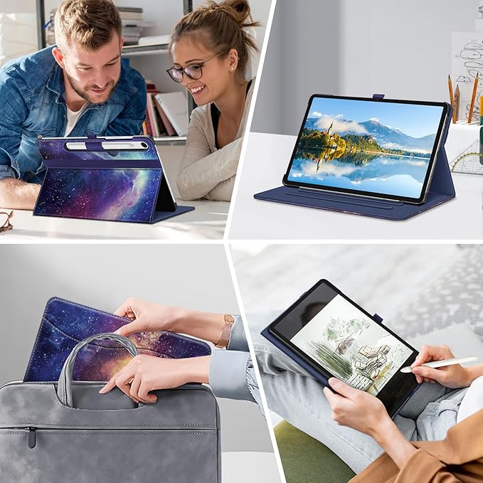 Fintie Case for Samsung Galaxy Tab S10 Lite/ S10 FE/ S9 FE 5G 10.9 Inch/Tab S9 11 Inch with S Pen Holder, Multi-Angle Viewing Protective Cover with Pocket, Auto Sleep/Wake, Galaxy