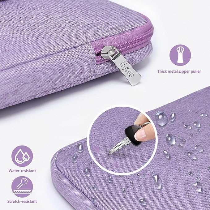 HYZUO 14-15 Inch Laptop Sleeve Bag Set for MacBook Air 15 M4/M3/M2, MacBook Pro 15, XPS 14/15 Plus, 15" Surface Laptop, Notebook Case for 14" HP Lenovo ThinkPad Asus Acer Huawei, Lilac Purple