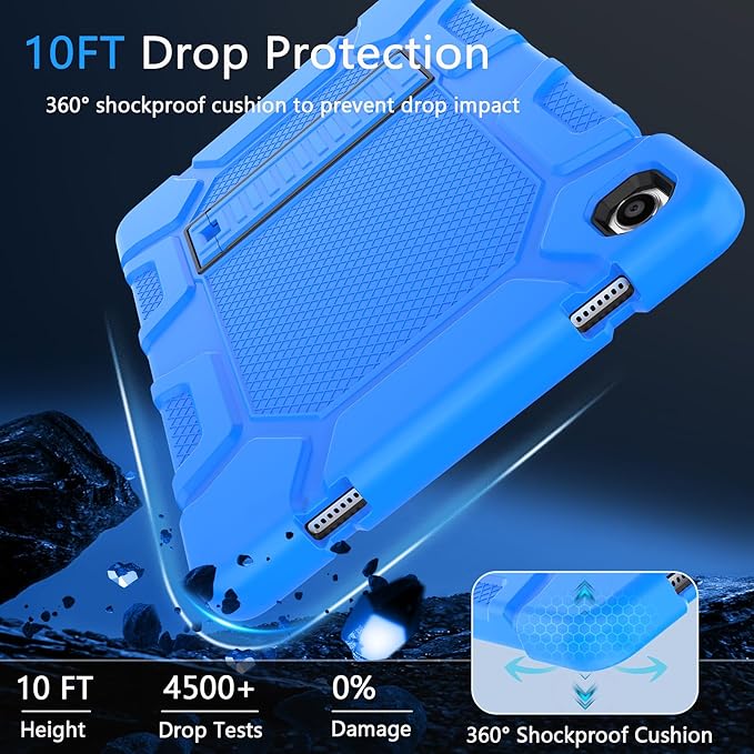 Rantice Case for Samsung Galaxy Tab A9+ 11”, Heavy Duty Shockproof Rugged Protective Case with Kickstand for Samsung Galaxy Tab A9+ / A9 Plus 11” 2023 (SM-X210/X216/X218), Blue+Black