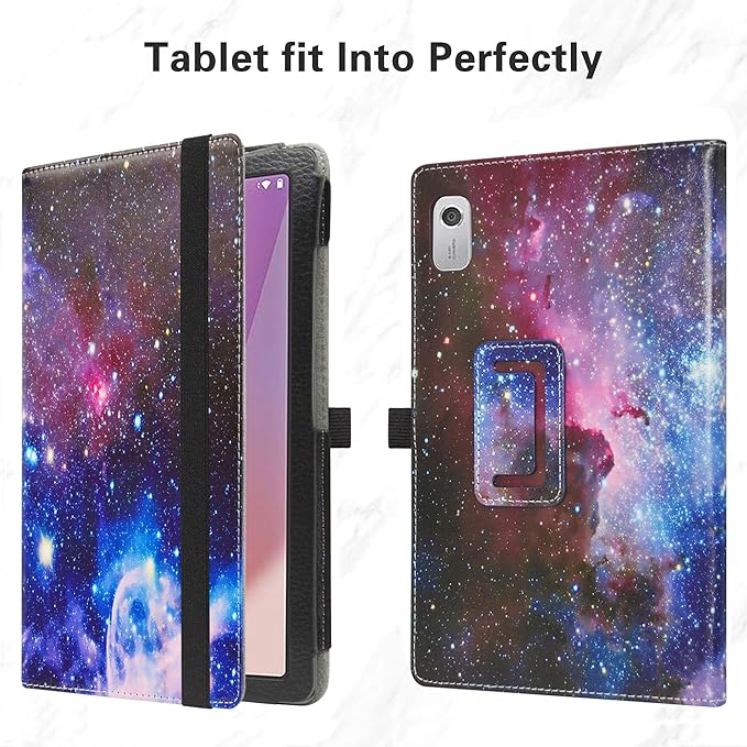 Bige for Lenovo Tab M9 Case,PU Leather Folio 2-Folding Stand Cover for Lenovo Tab M9 (TB-310FU, 2023 Released) 9" Tablet,Galaxy
