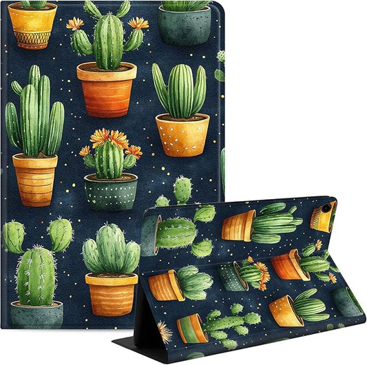 Case for Samsung Galaxy Tab A9+/A9 Plus 11” 2023 Model (SM-X210/X216/X218), Slim PU Leather Stand Cover with Auto Wake/Sleep, Multi-Angle Viewing & Shockproof, Various Cacti