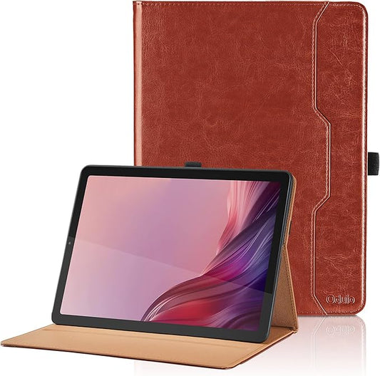 Case for Lenovo Tab M9 9 Inch 2023 (TB-310FU) / Nook 9" Lenovo Tablet (2024)- PU Leather Business Folio Protective Cover with Hand Strap and Pocket, Brown