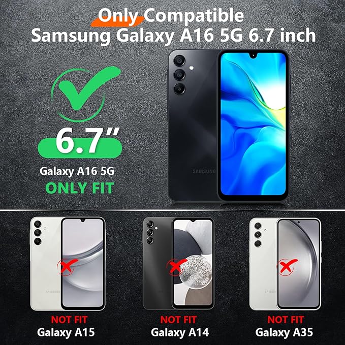 Red2Fire Designed for Samsung Galaxy A16 5G Case, [Military Grade Drop Protection] Non-Slip Heavy Duty Full Body Shockproof Protection Phone Case Galaxy A16 5G Case,Dark Blue