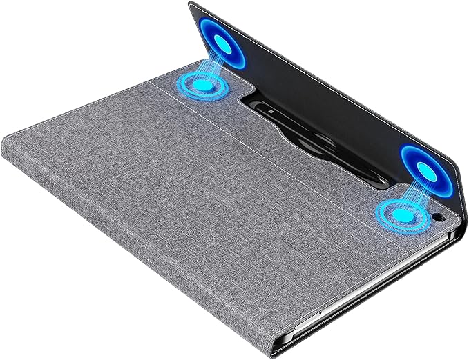 Tablet Case for 2025 New Microsoft Surface Pro 1st Edition 12-inch, PU Leather & Hard Shell Laptop Protective Cover with Multi-Angle Built-in Kickstand & Pen Holder (Grey)